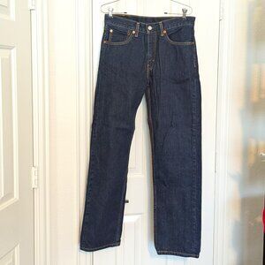 Mens Levi's 505 Dark Wash Jeans, W31 L32